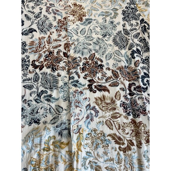 Club Room Luxury  Short Sleeve Button Front Palm Print Silk Blend Shirt Men's XL - Picture 5 of 6